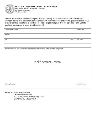 Printable Sfn 509 Template