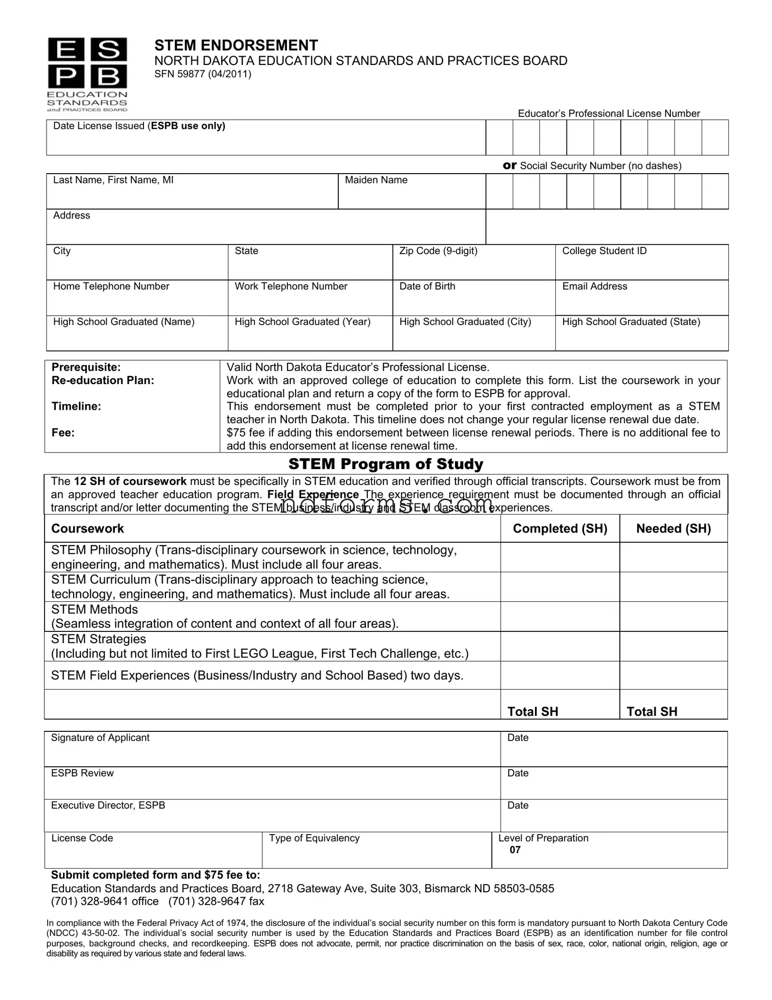 Printable Sfn 59877 Template